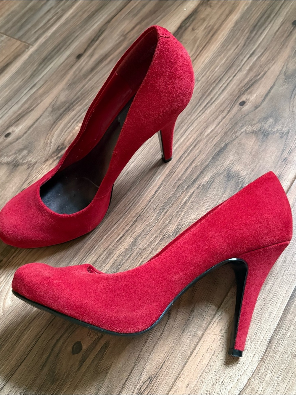 Nine West Red Suede High Heel Pumps